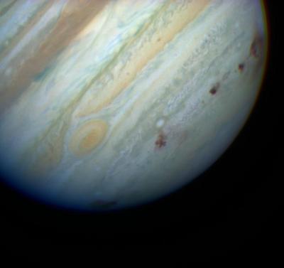 Shoemaker-Levy 9 on Jupiter